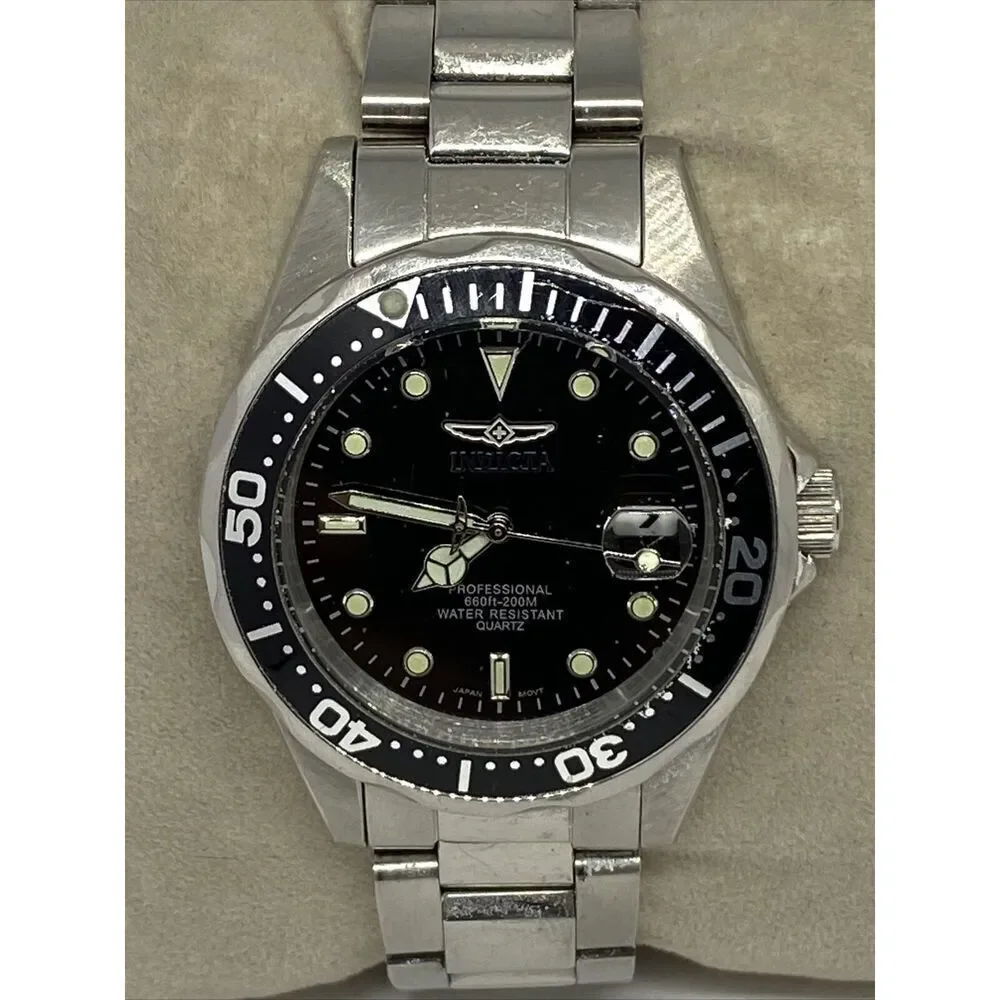 Invicta Pro Diver 8932 Men Silver Stainless Steel Analog Dial Quartz Watch RQ583